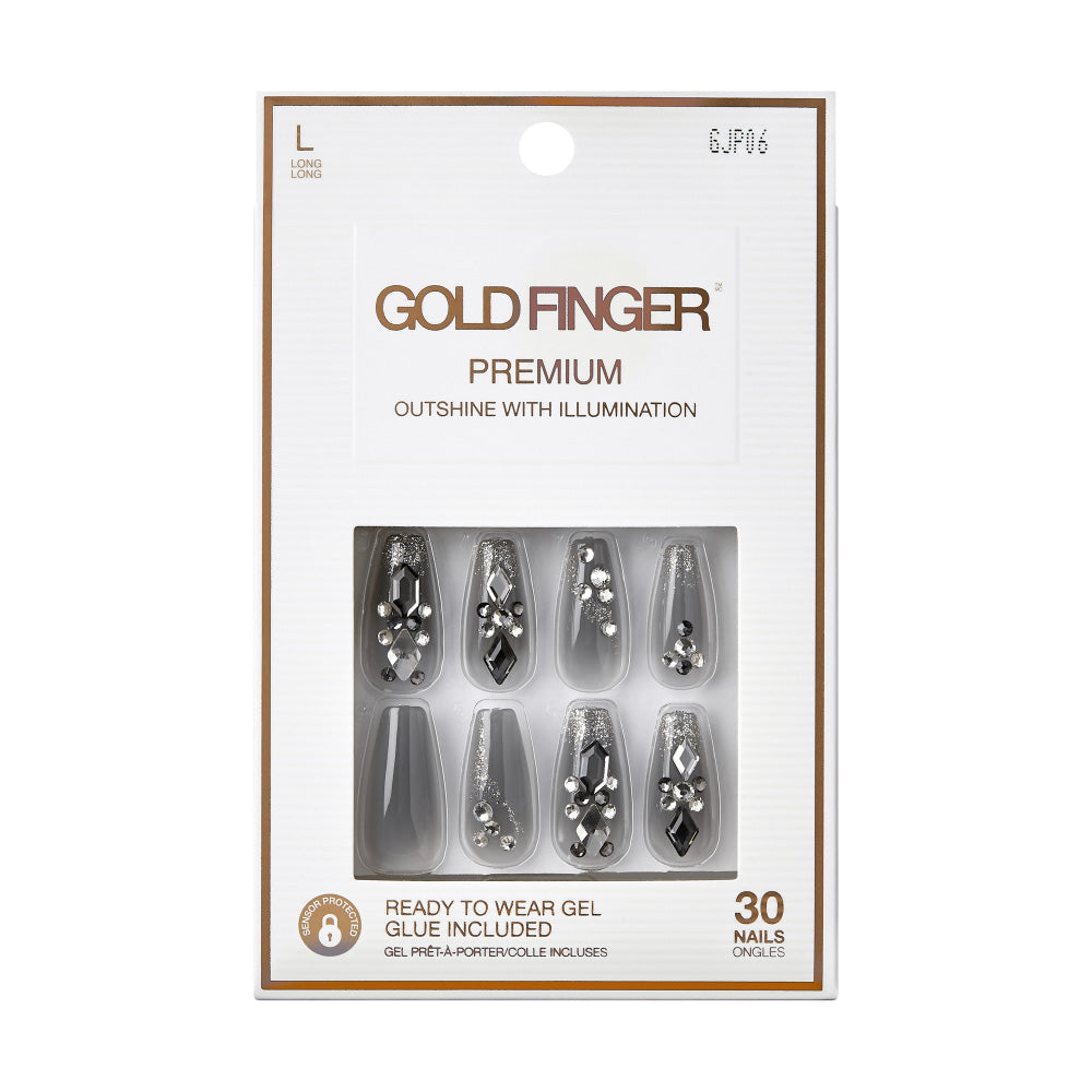 Gold Finger Premium Nails - Bling Bling Kiss - GF Premium - Bling Bling Kiss official pack