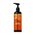 GM06_main "A bottle of "Red Growth MD 5X Scalp Conditioner." The bottle is dark in color and has a pump dispenser at the top for easy application. The label prominently displays the product name, emphasizing its purpose for promoting thicker and fuller hair. It also mentions the inclusion of 5X menthol, which is intended to help with a flaky scalp."