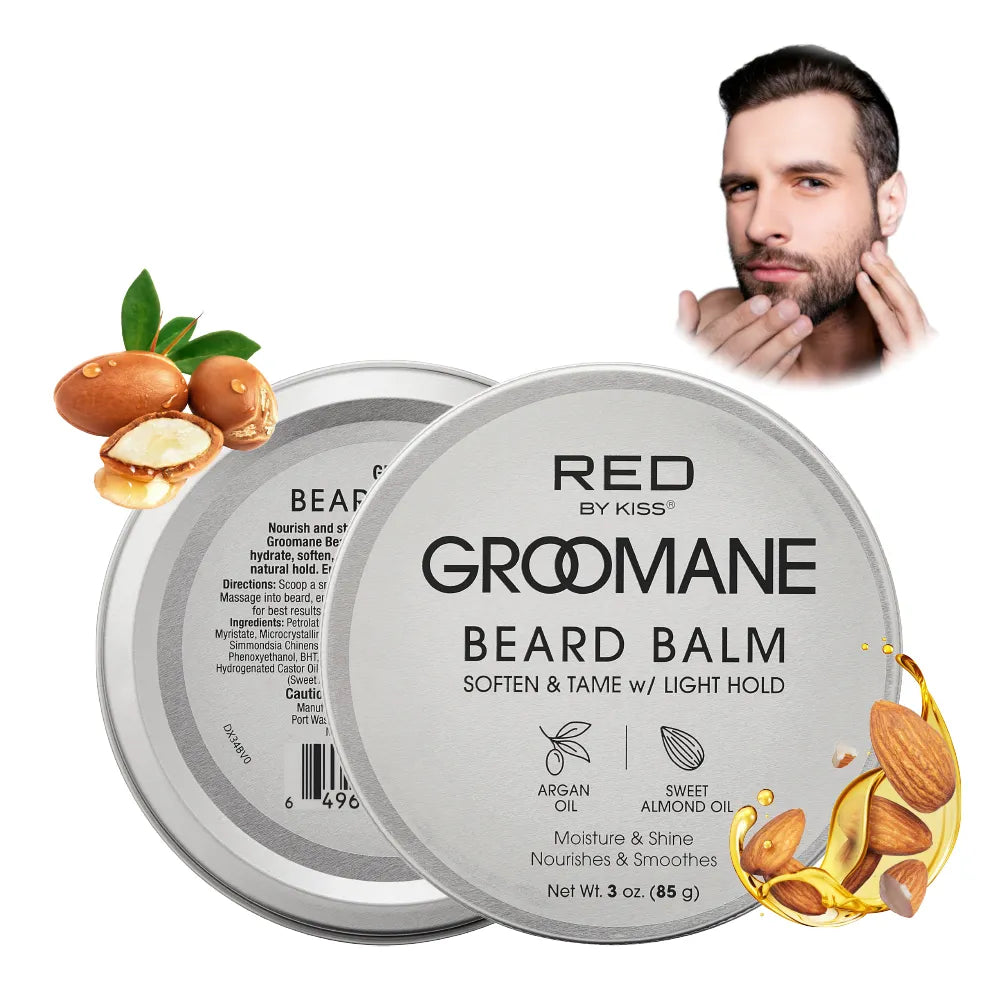 Red by Kiss Groomane Beard Balm Sandalwood 3oz GR22 — official pack GR22 from ivyusa.com