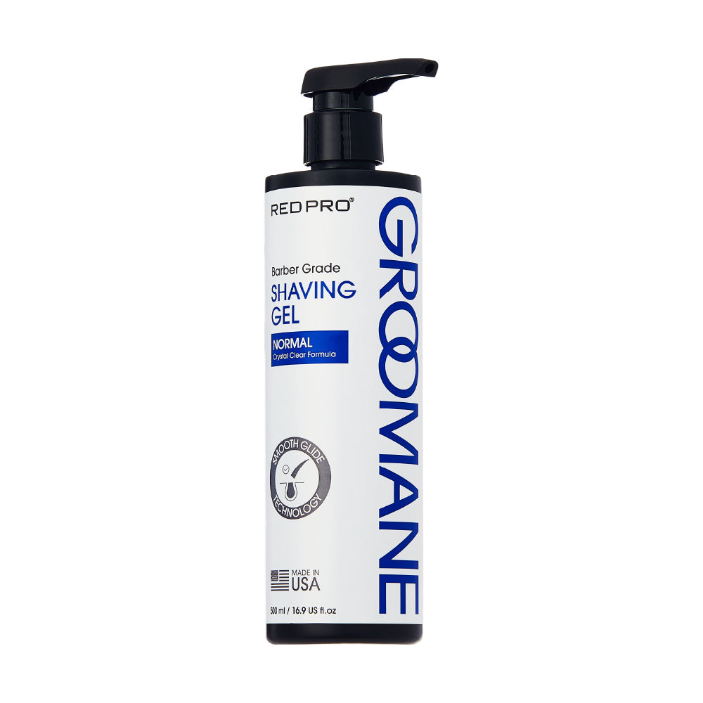 Red PRO Groomane Barber Grade Shaving Gel - Non-Foaming Aloe Vera Gel for Smooth Shave official pack
