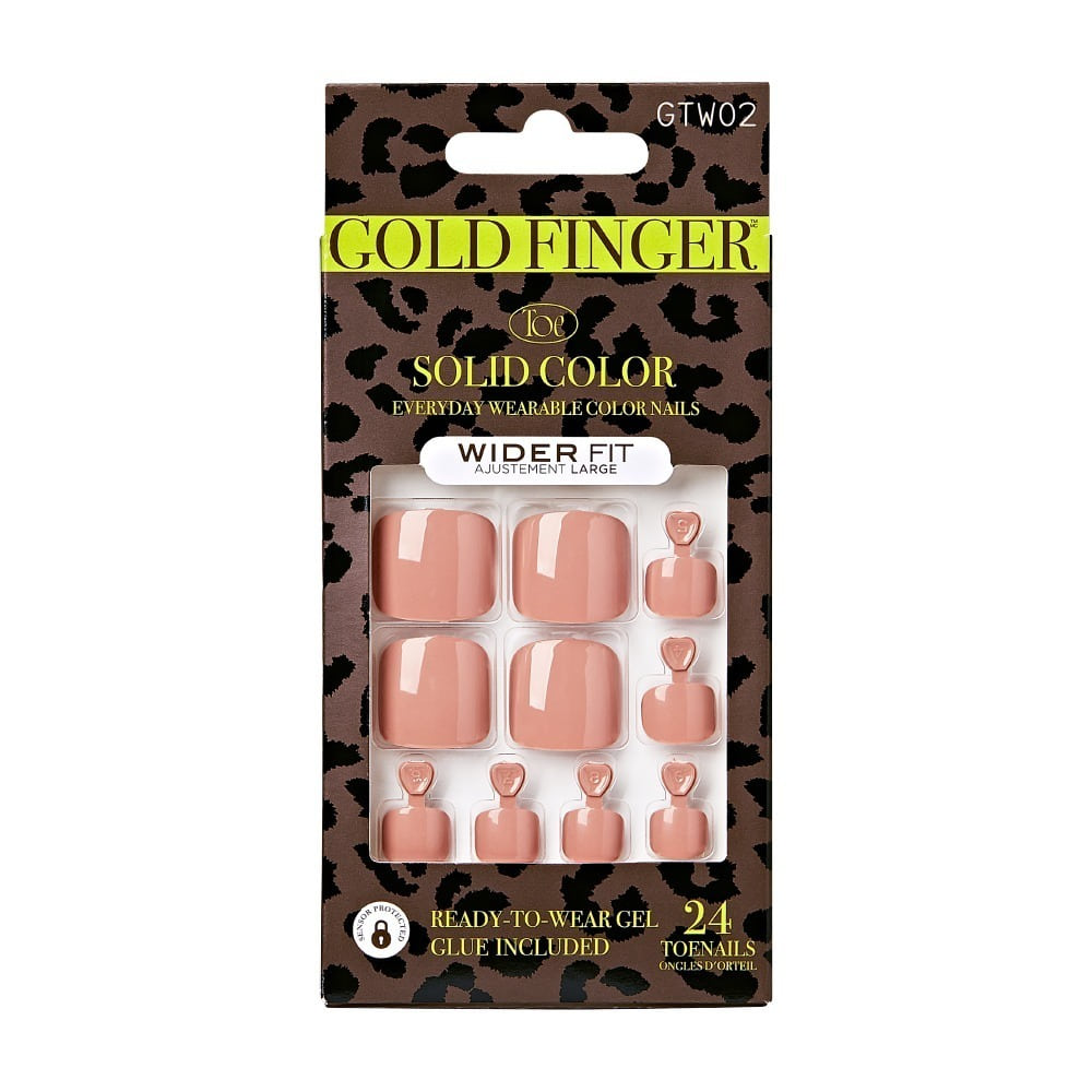 Kiss Gold Finger Wider Fit Toenails — official pack photo GTW02 (GTW02_main.png) from rk