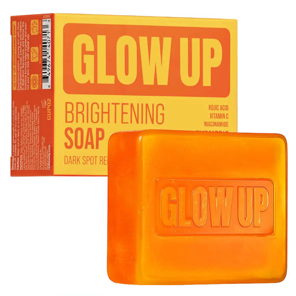 RED by KISS Glow Up Brightening Bar Soap Kojic Acid & Turmeric for Dark Spots official pack