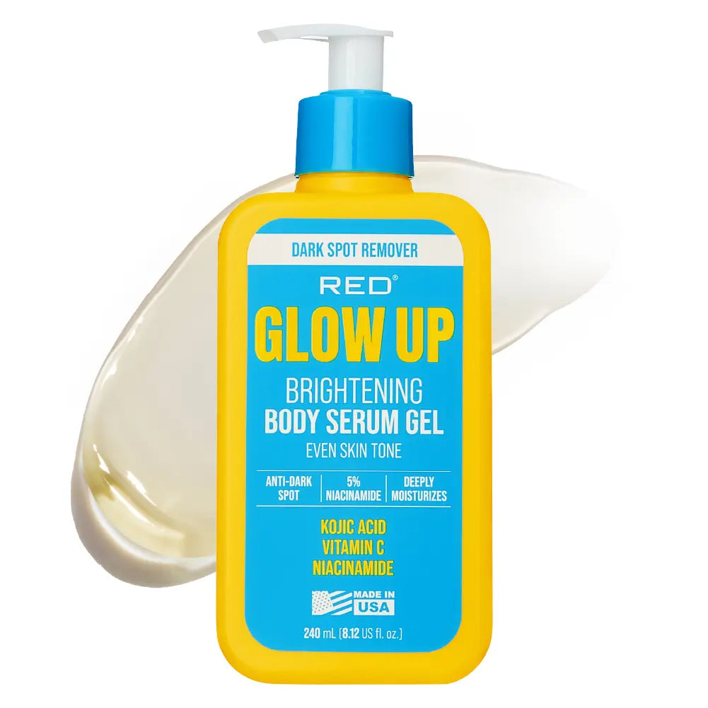 RED by KISS Glow Up Brightening Body Serum Gel with Kojic Acid & Vitamin C - Glow Up Brightening Serum 240mL official pack