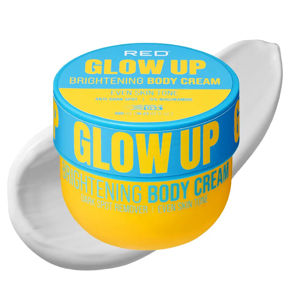 RED by KISS Glow Up Brightening Body Cream – Kojic Acid, Vitamin C & Niacinamide - 16.23 US fl. oz. official pack