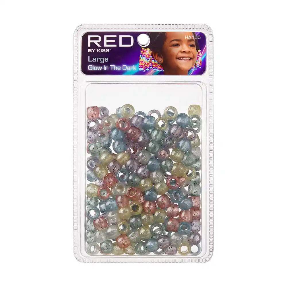 RED by KISS Glow In The Dark Hair Beads - Large(180pcs) / Glitter Assorted official pack