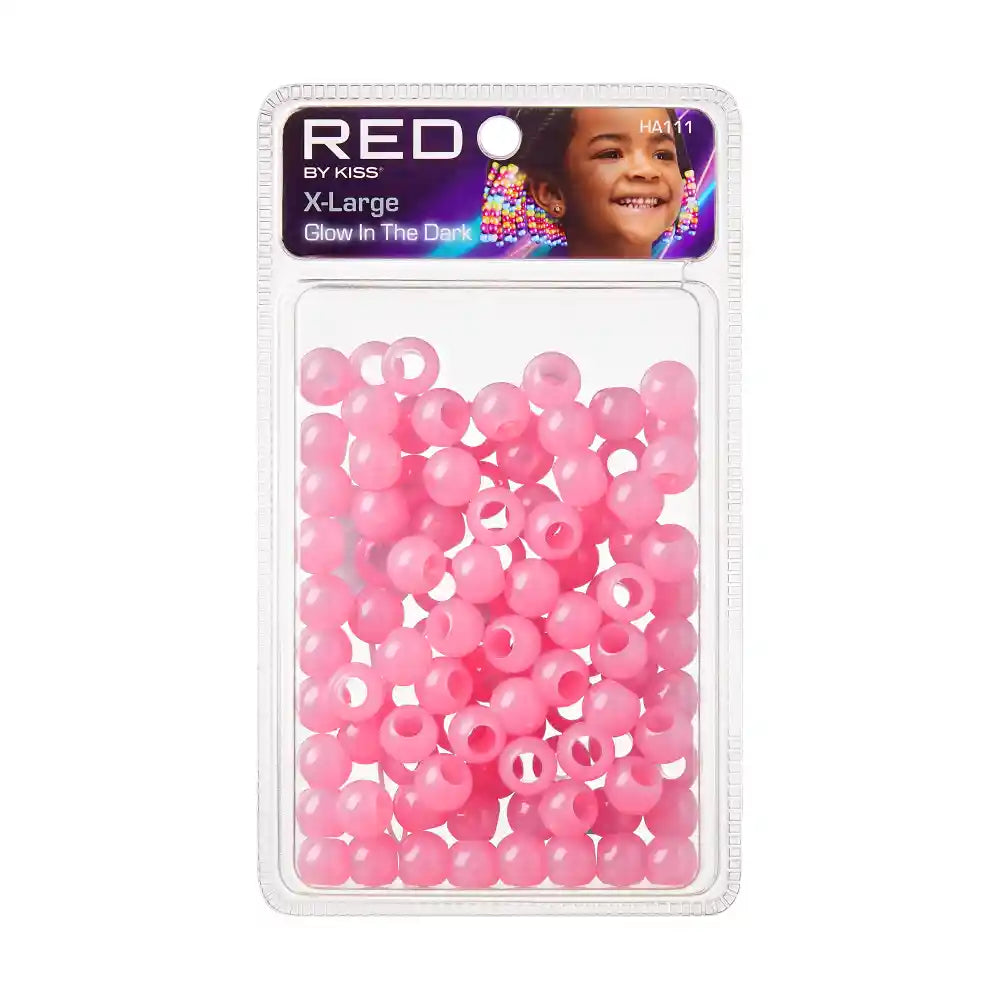 RED by KISS Glow In The Dark Hair Beads - X-Large(100pcs) / Pink official pack
