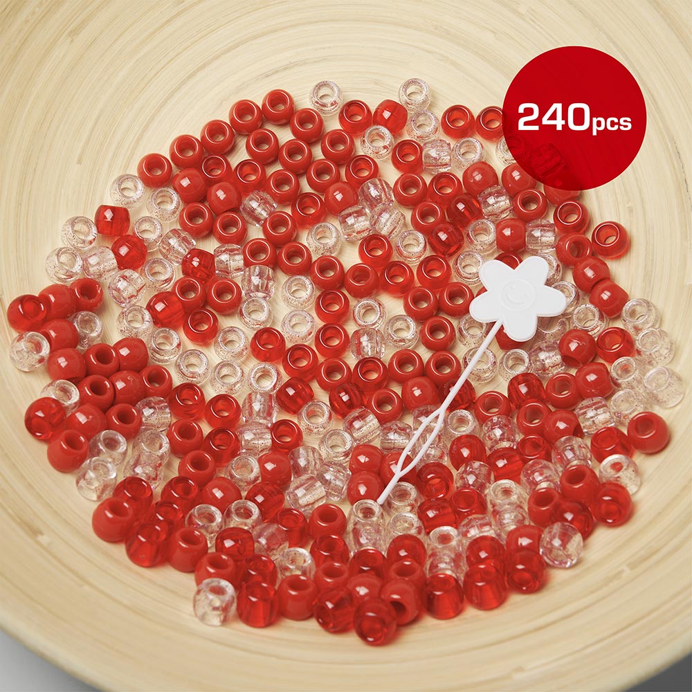 RED by KISS Large Hair Beads (240pcs) official pack