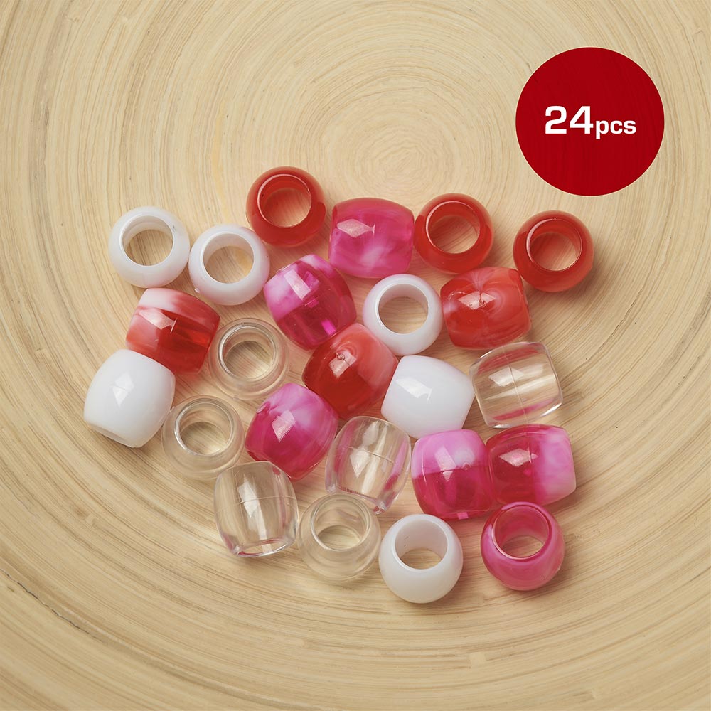 RED by KISS Jumbo Hair Beads (24pcs) official pack