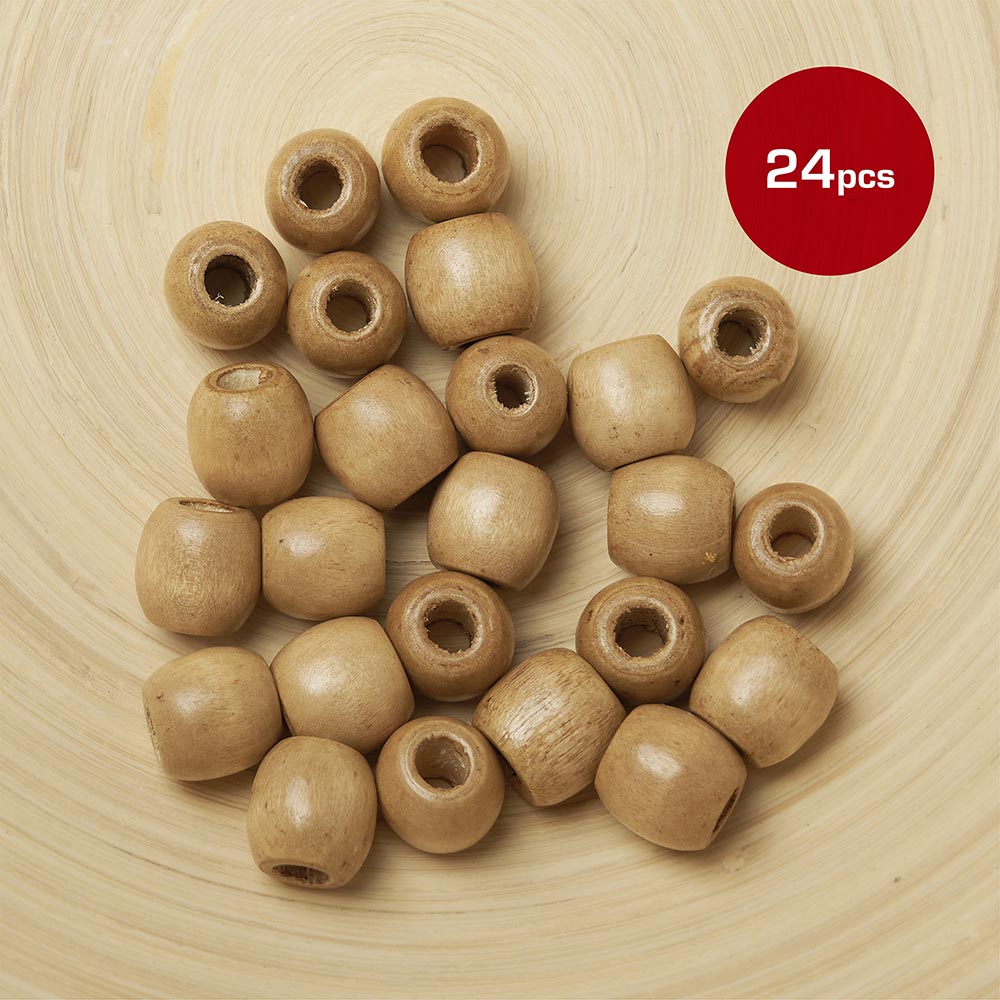 RED by KISS Jumbo Wood Hair Beads (24pcs) official pack