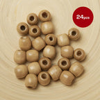 RED by KISS Jumbo Wood Hair Beads (24pcs) official pack