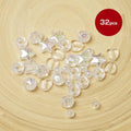 Luxury Heart & Star Hair Beads 32Pcs [Assorted Shape] [Clear] #Ha82 — official pack HA82 from ivyusa.com