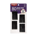 Red By Kiss Bob Pins 2" 80pcs Black HBP02 — official pack HBP02 from ivyusa.com