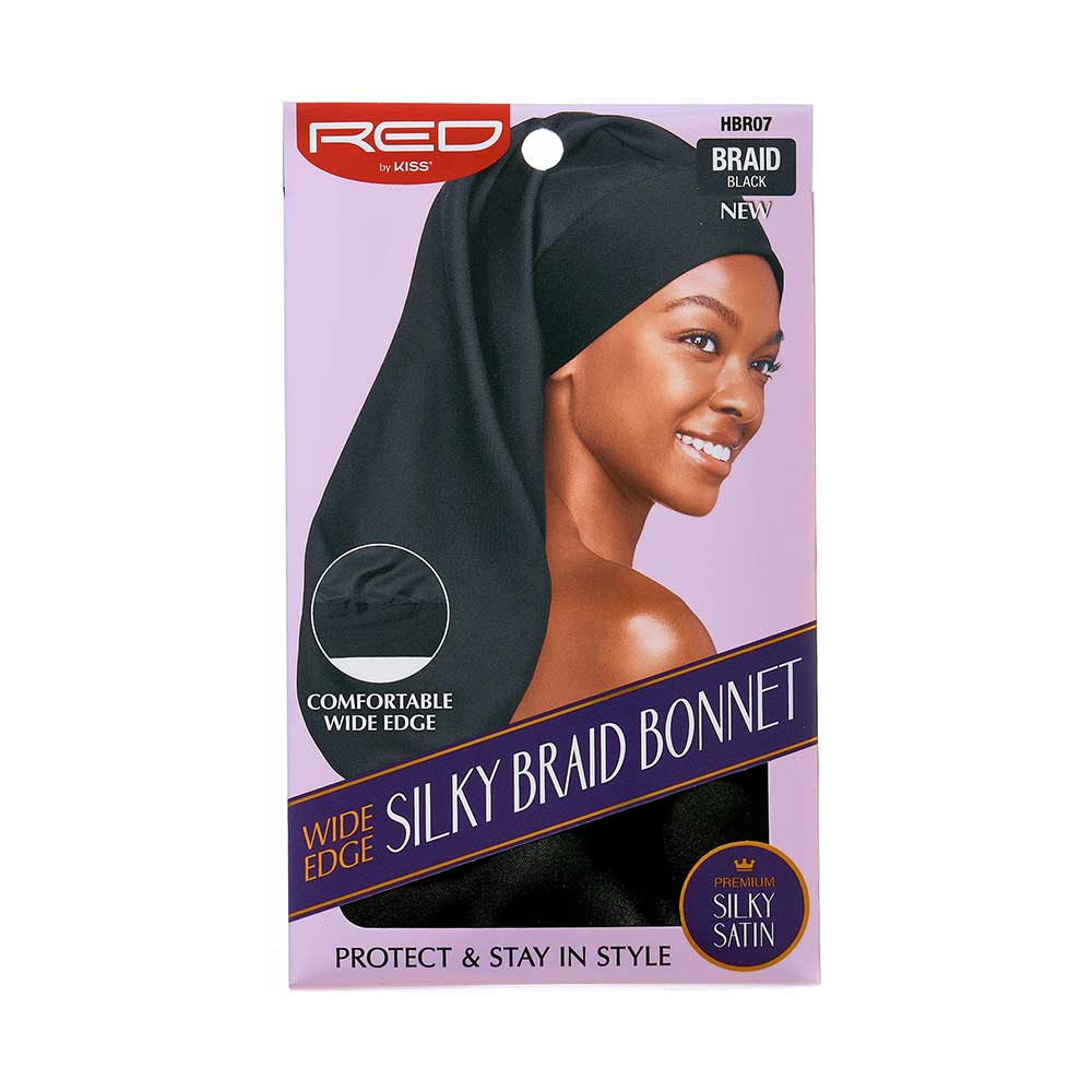 RED by KISS Silky Wide Edge Braid Bonnet official pack