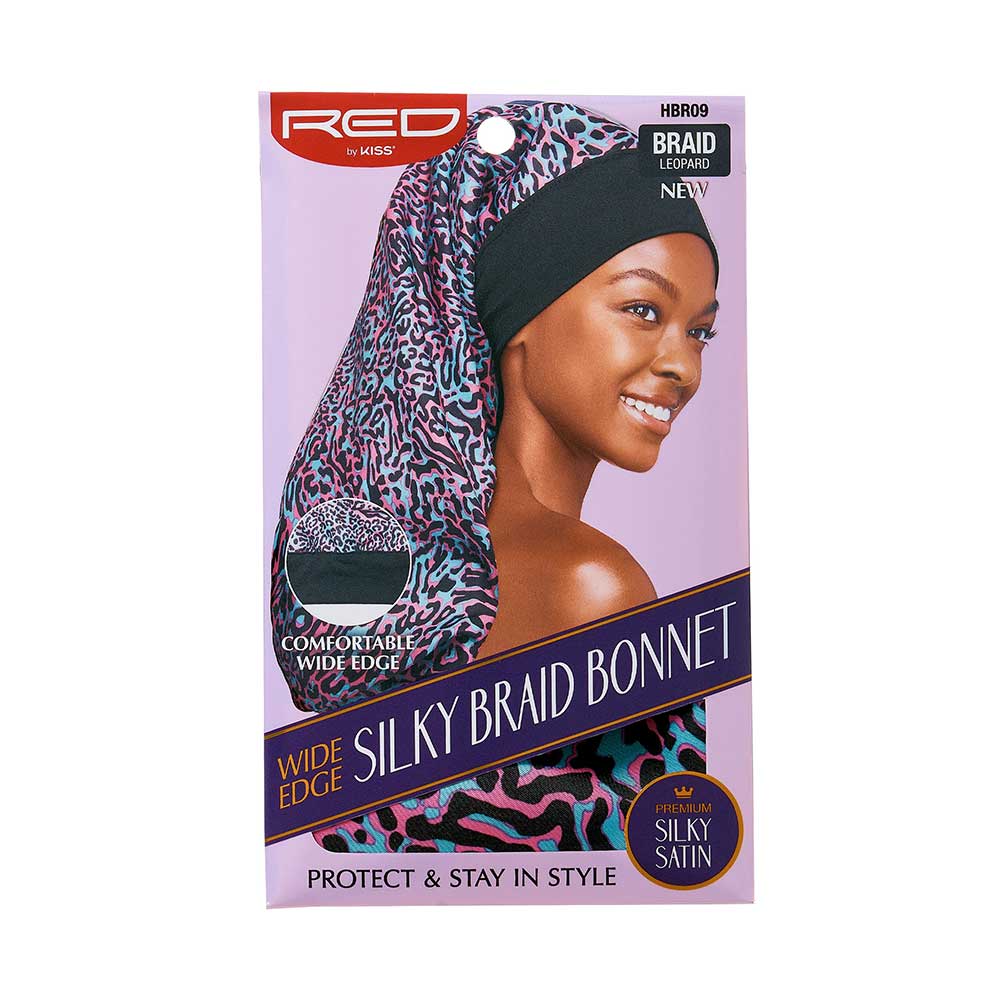 RED by KISS Silky Wide Edge Braid Bonnet official pack