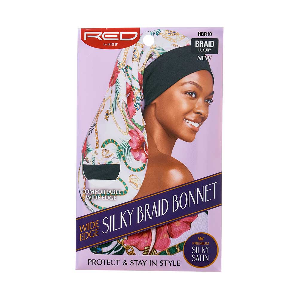 RED by KISS Silky Wide Edge Braid Bonnet official pack