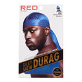 RED by KISS Premium Silky Satin Durag – 360 Waves & Pixie Cut Headwrap for Men & Women - Royal Blue official pack