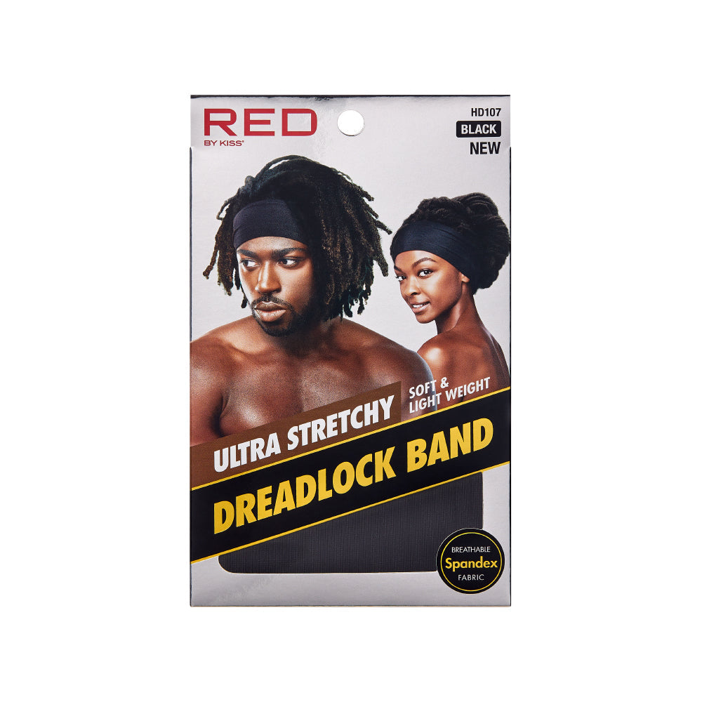 HD107_main "RED by KISS Ultra Stretchy Dreadlock Band, main product view."