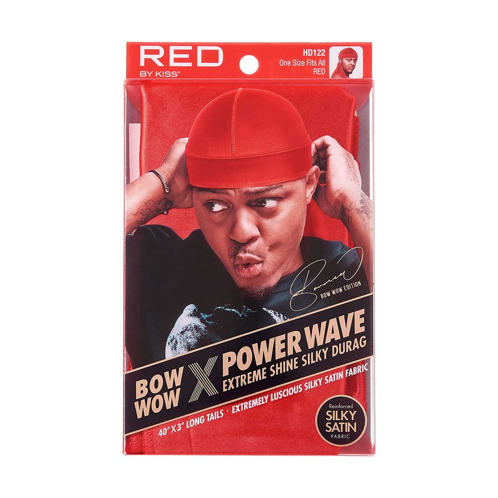 RED by KISS BOW WOW X Power Wave Extreme Shine Silky Durag official pack