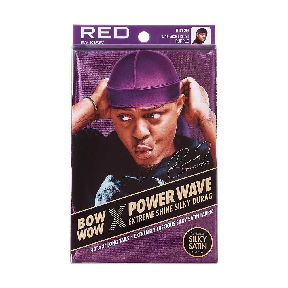 RED by KISS BOW WOW X Power Wave Extreme Shine Silky Durag official pack