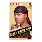 RED by KISS BOW WOW X Power Wave Checker Fashion Durag official pack