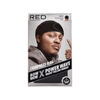 RED by KISS BOW WOW X Power Wave Pixie Durag - Velvet Hook and Loop Fastener Compression Rag official pack
