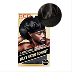 RED by KISS Men's Silky Satin Bonnet – Regular & Braid Size official pack