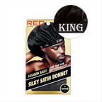 RED by KISS Men's Silky Satin Bonnet – Regular & Braid Size official pack