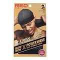 RED by KISS Power Wave Silky Spandex Durag - Black official pack