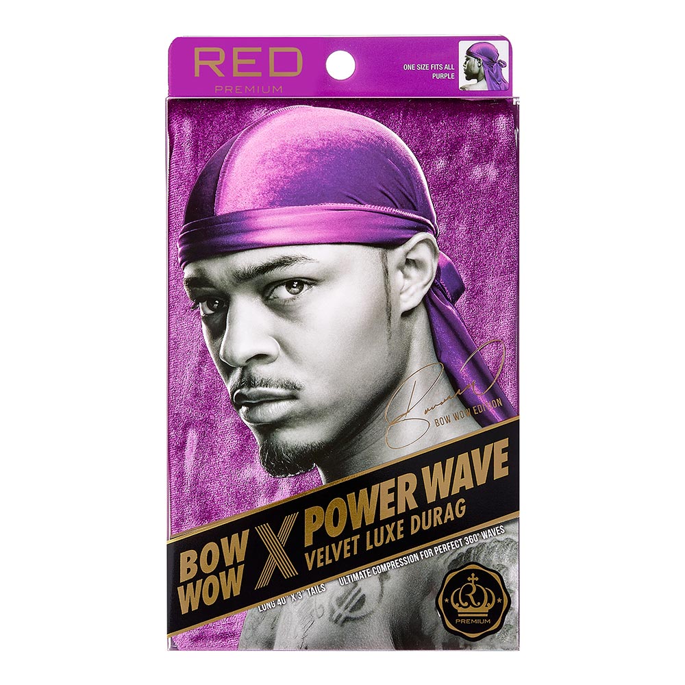 RED by KISS Power Wave Velvet Luxe Durag - Purple official pack