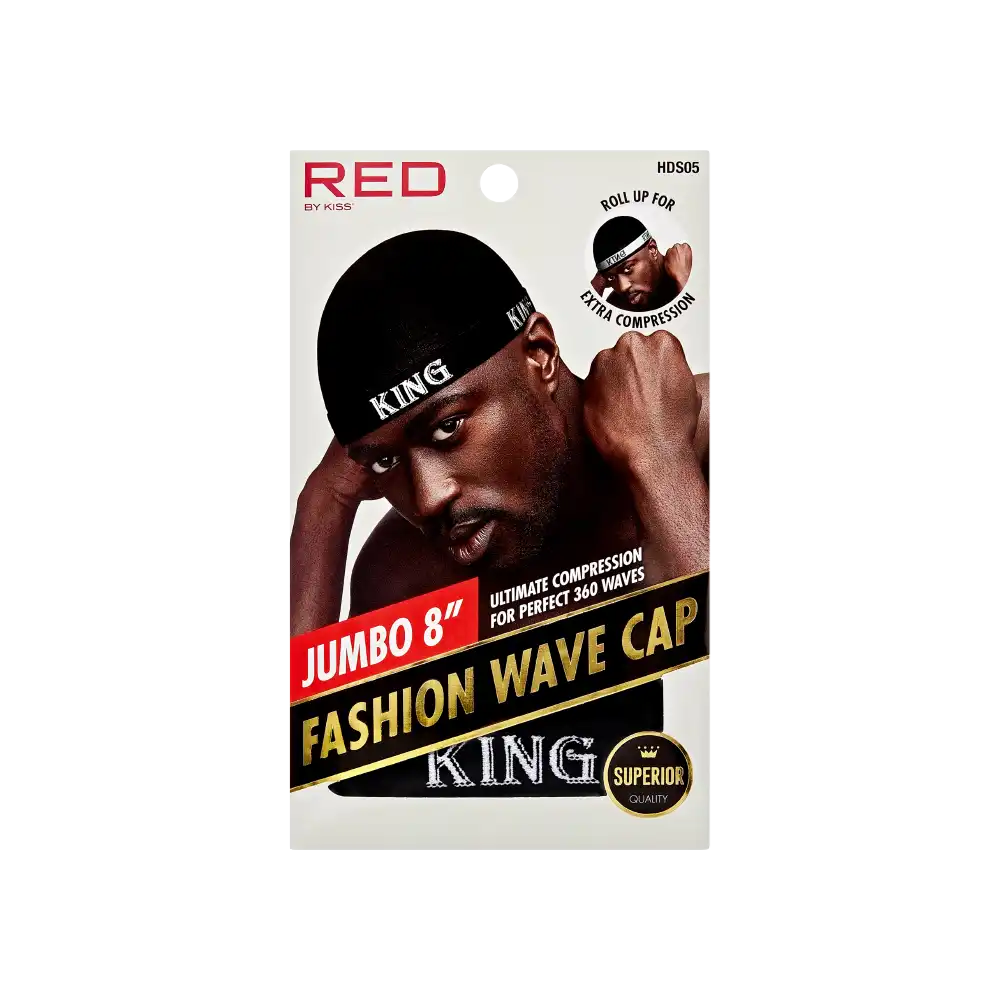 RED by KISS Fashion Wave Cap - King (Black) / Jumbo official pack