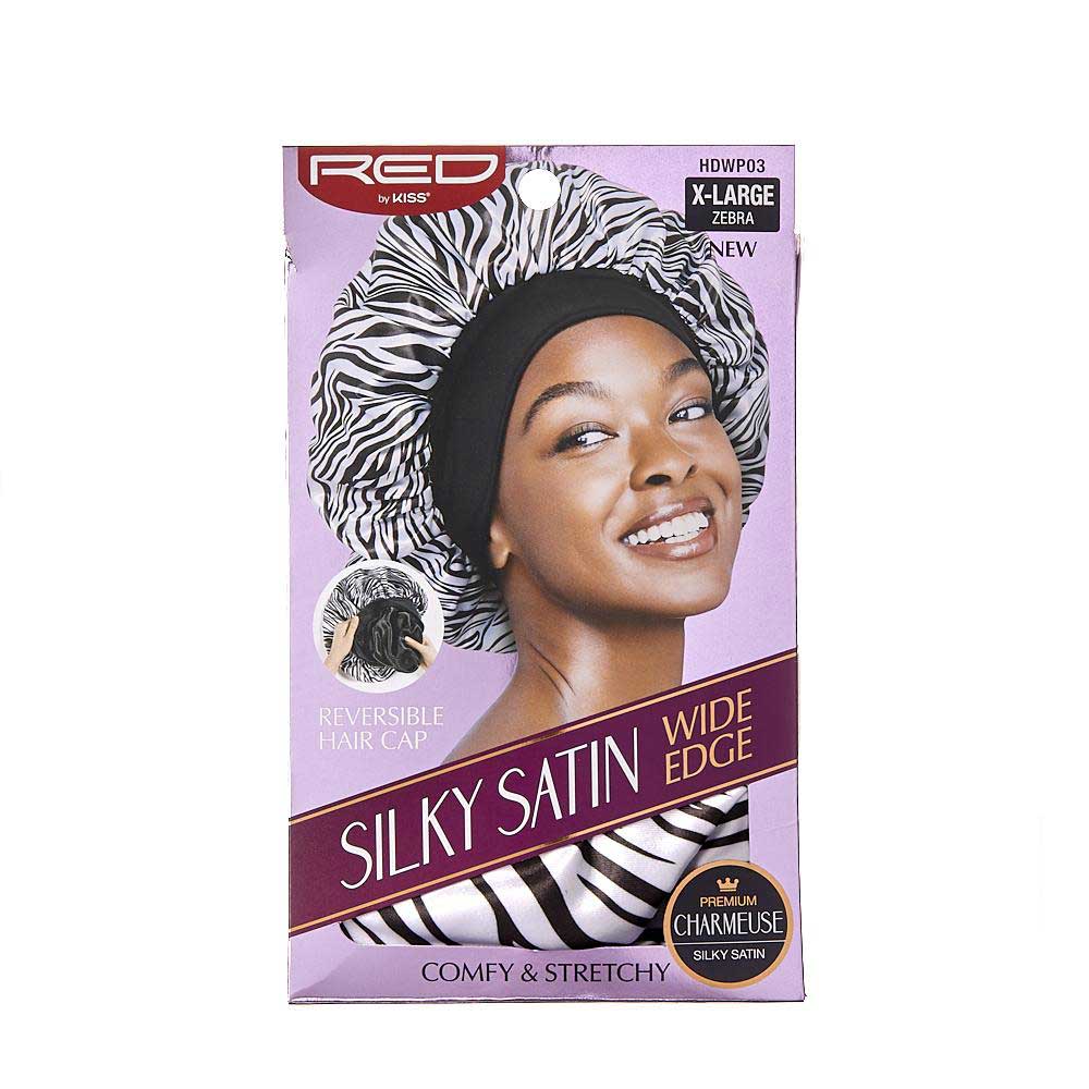 RED by KISS Reversible Silky Satin Hair Cap - X-Large / Zebra official pack