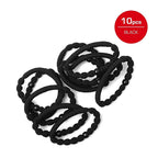 Kiss Store RED By Cotton Elastic Hair Band 8mm 10ct [BLACK] #HEB13 — official pack HEB13 from ivyusa.com