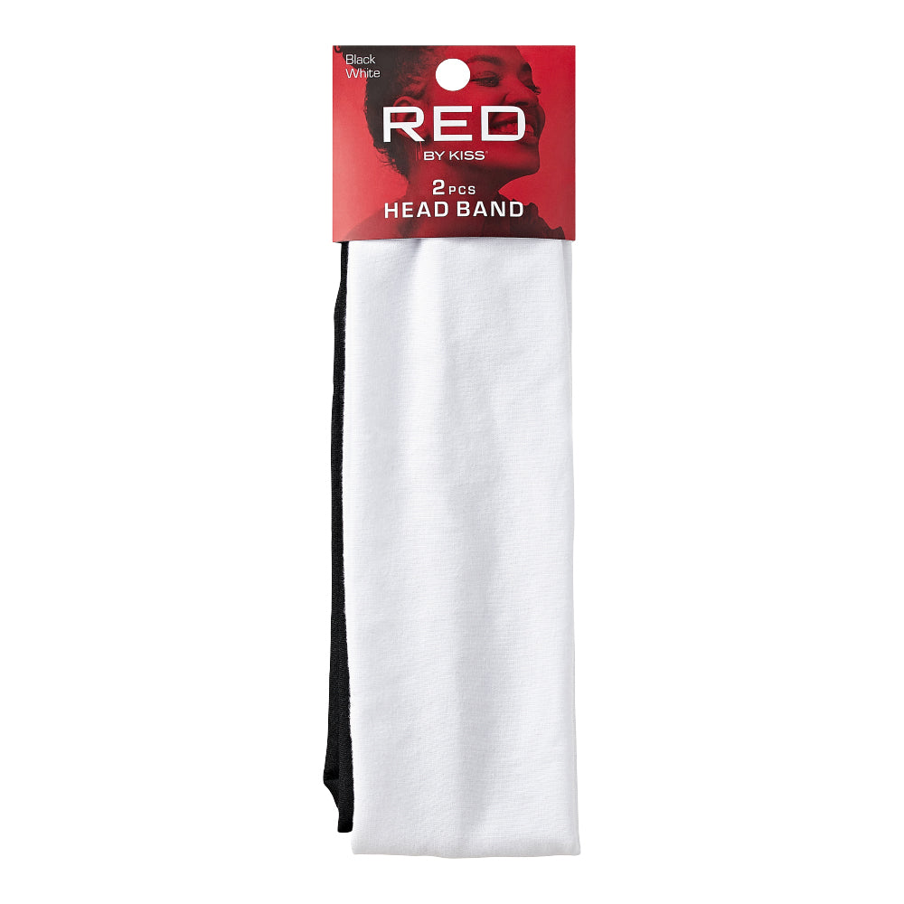 RED by KISS Cotton Headband (2pcs) - Black&amp;White official pack