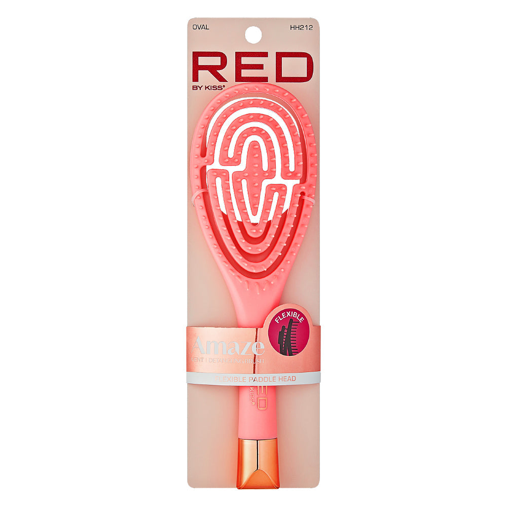 RED by KISS Flexible Amaze Oval Vent Brush - RED Flexible Amaze Vent Oval official pack