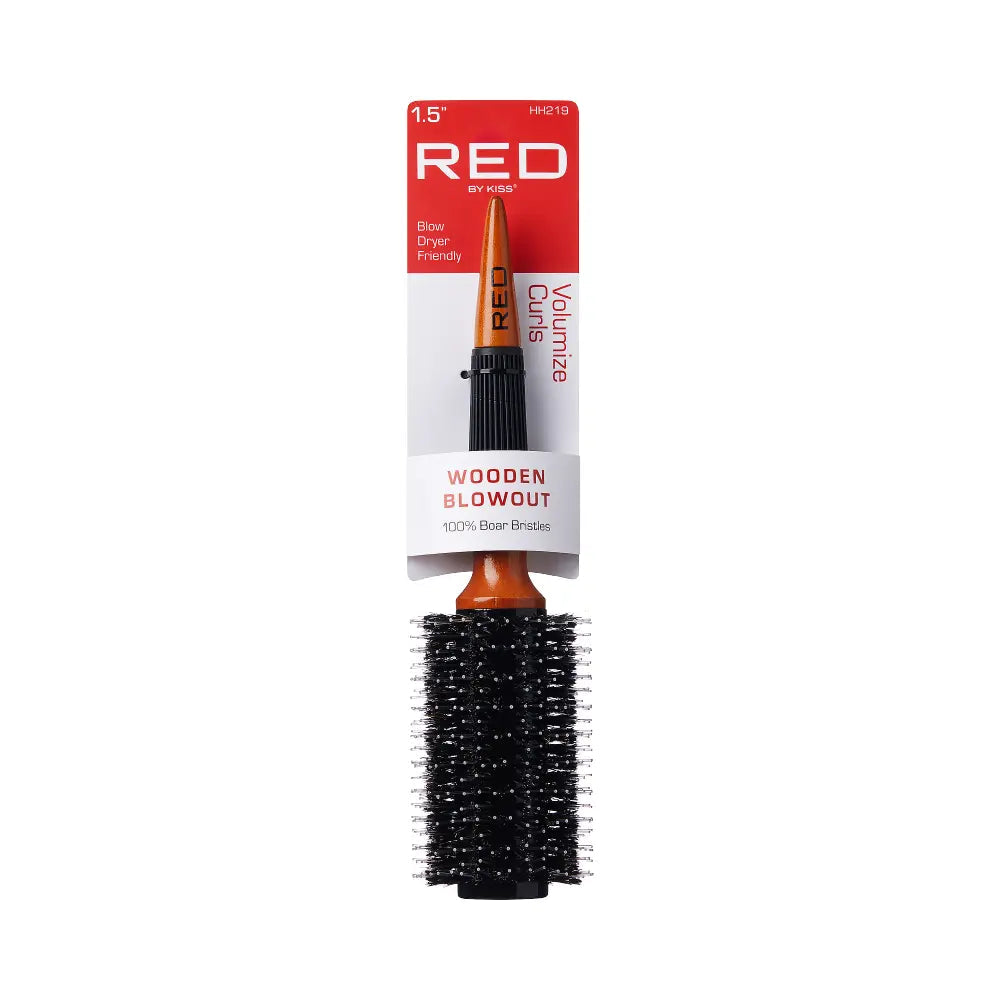 RED by KISS Wooden Round Blowout Brush official pack