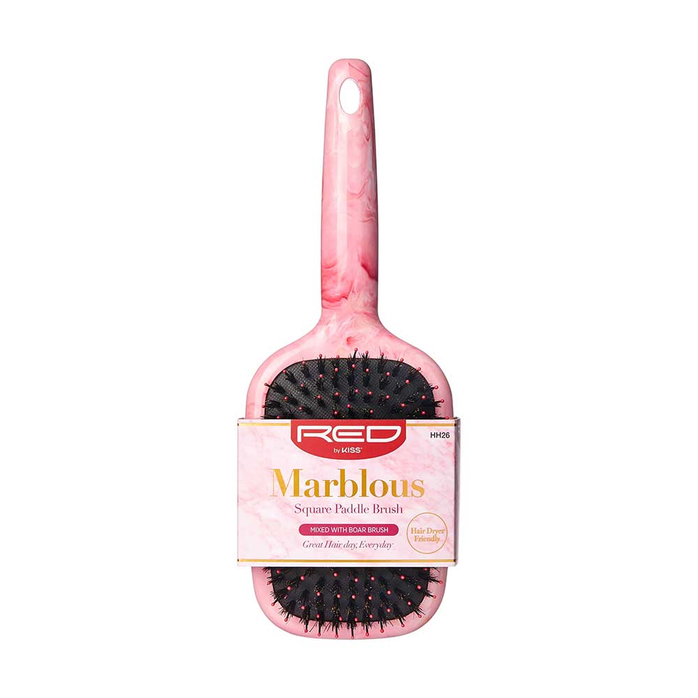 RED by KISS Marblous Boar Paddle Brush - Square official pack
