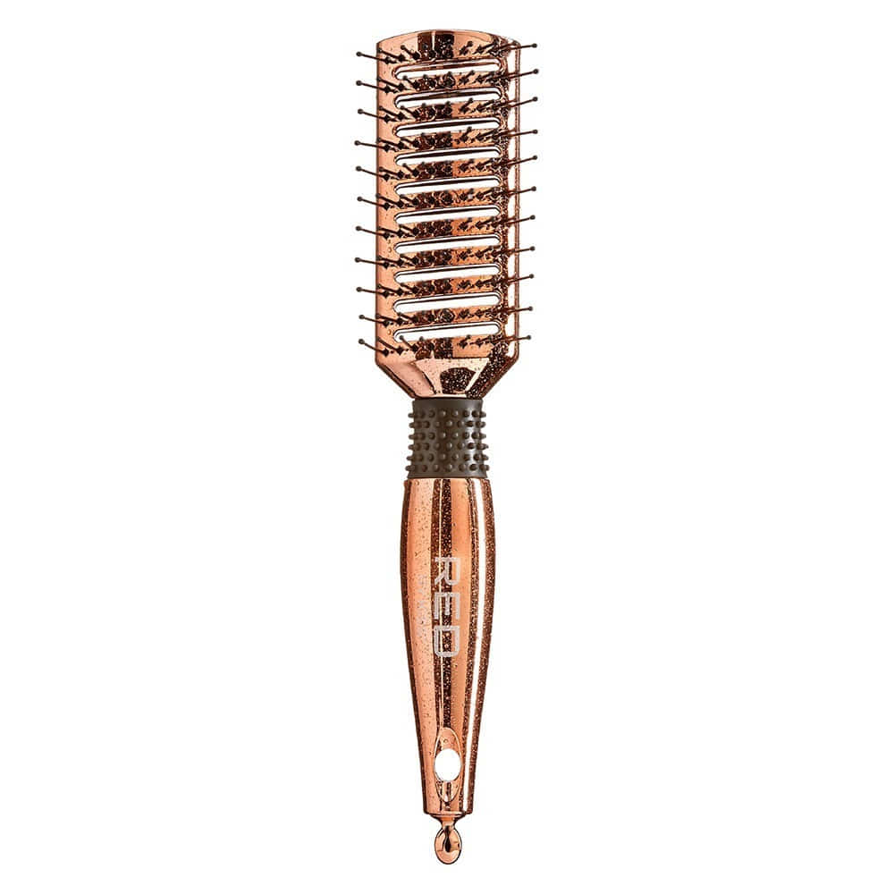 RED by KISS Rose Gold Chrome Paddle Brush Vent - Red Rose Gold Paddle Brush Vent official pack