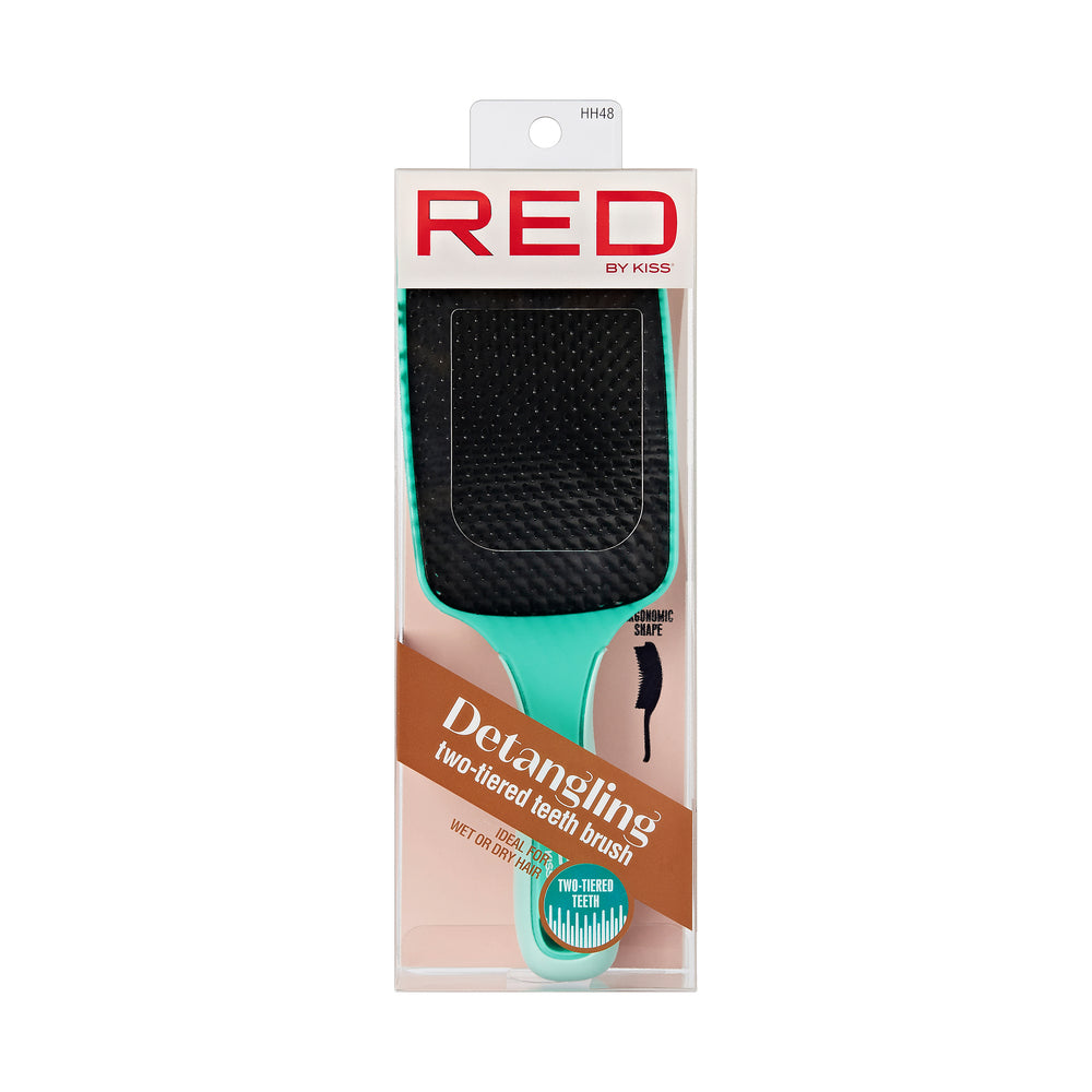 HH48_main "RED by KISS Detangling Two-Tiered Teeth Brush, main product view."
