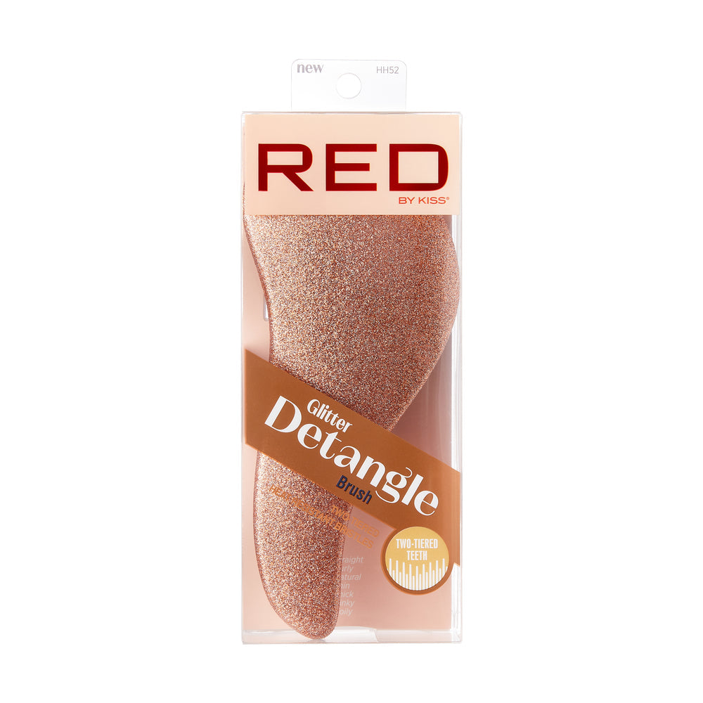 RED by KISS Glitter Detangle Brush - RED Detangle Glitter Brush Gold official pack