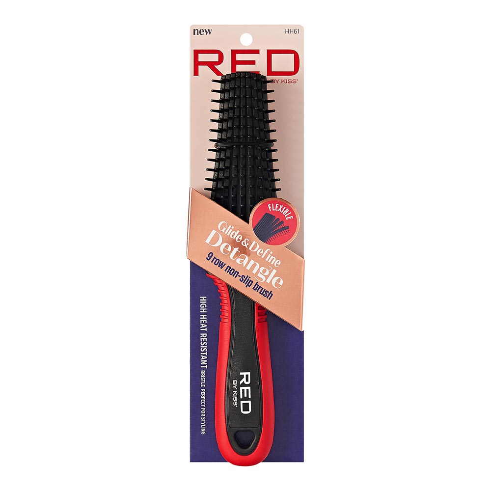 RED by KISS Glide & Define Detangle Brush - 9 Rows official pack