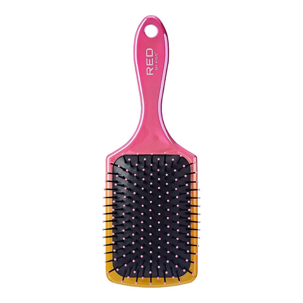 Red By Kiss Crystal Charcoal Square Paddle Brush HH81 — official pack HH81 from ivyusa.com