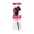 HH92_main "A black hair dye brush with a comb attached. The brush has a long, pointed handle that tapers to a fine tip, which is useful for sectioning hair. The brush head has bristles on one side for applying hair dye, and a fine-toothed comb on the other side for distributing the dye evenly through the hair. The design is practical for hair coloring and styling tasks."