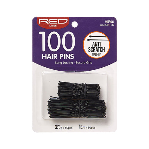 Red Kiss 100 Hair Pins — official pack HIP06 from ivyusa.com