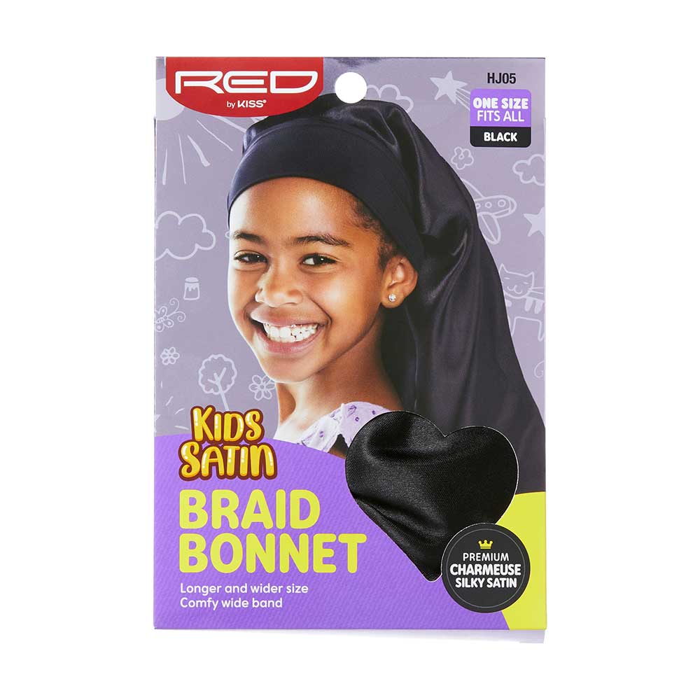 RED by KISS Kids Edge Satin Braid Bonnet official pack