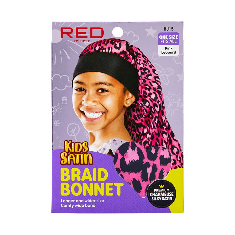 RED by KISS Kids Edge Satin Braid Bonnet official pack