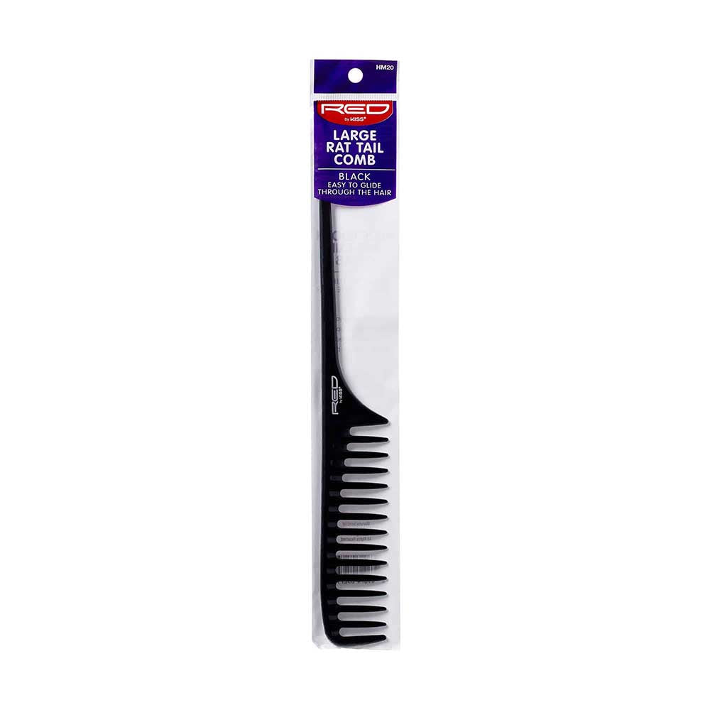 RED by KISS Large Rat Tail Comb - Black official pack