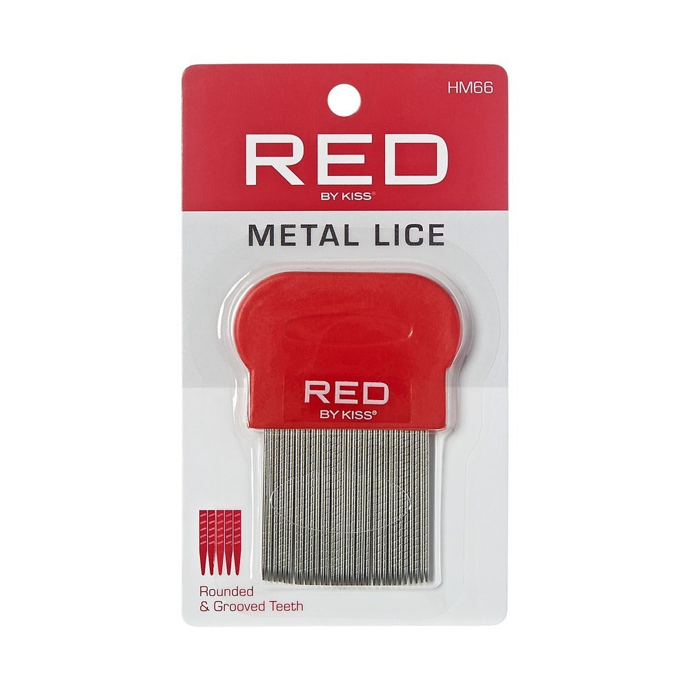 Red Kiss Metal Lice Comb Peineta Aluminio — official pack HM66 from ivyusa.com