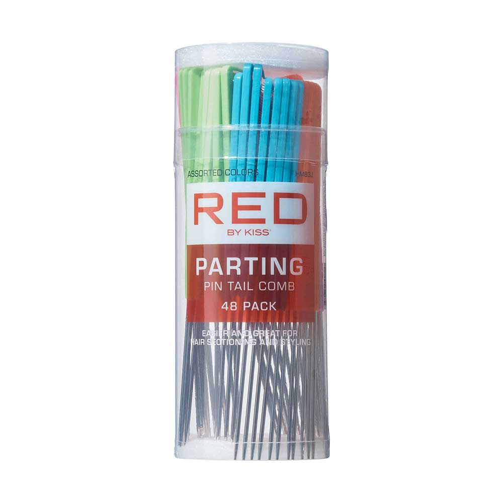 RED by KISS Parting Pin Tail Comb (48pcs) - Assorted Color official pack