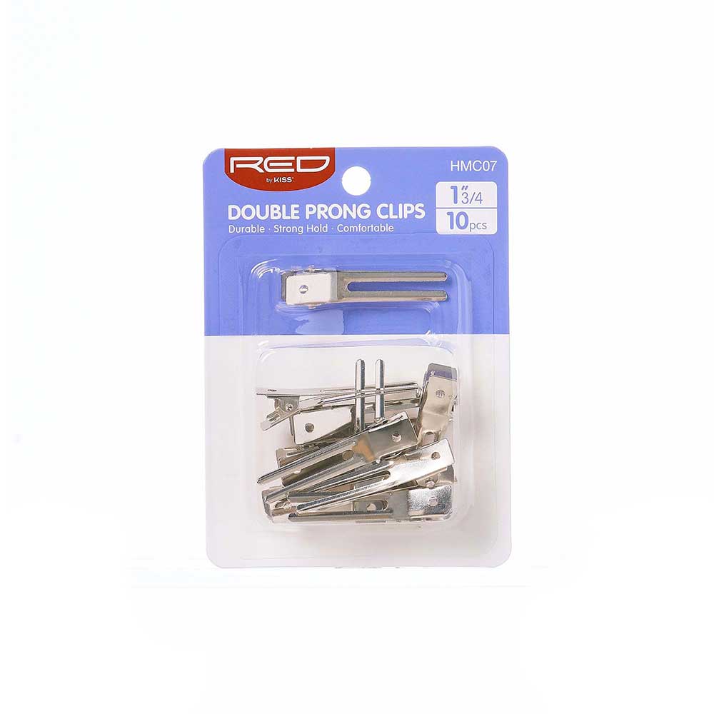 RED by KISS Silver Double Prong Clip 1 3/4" - 10pcs official pack