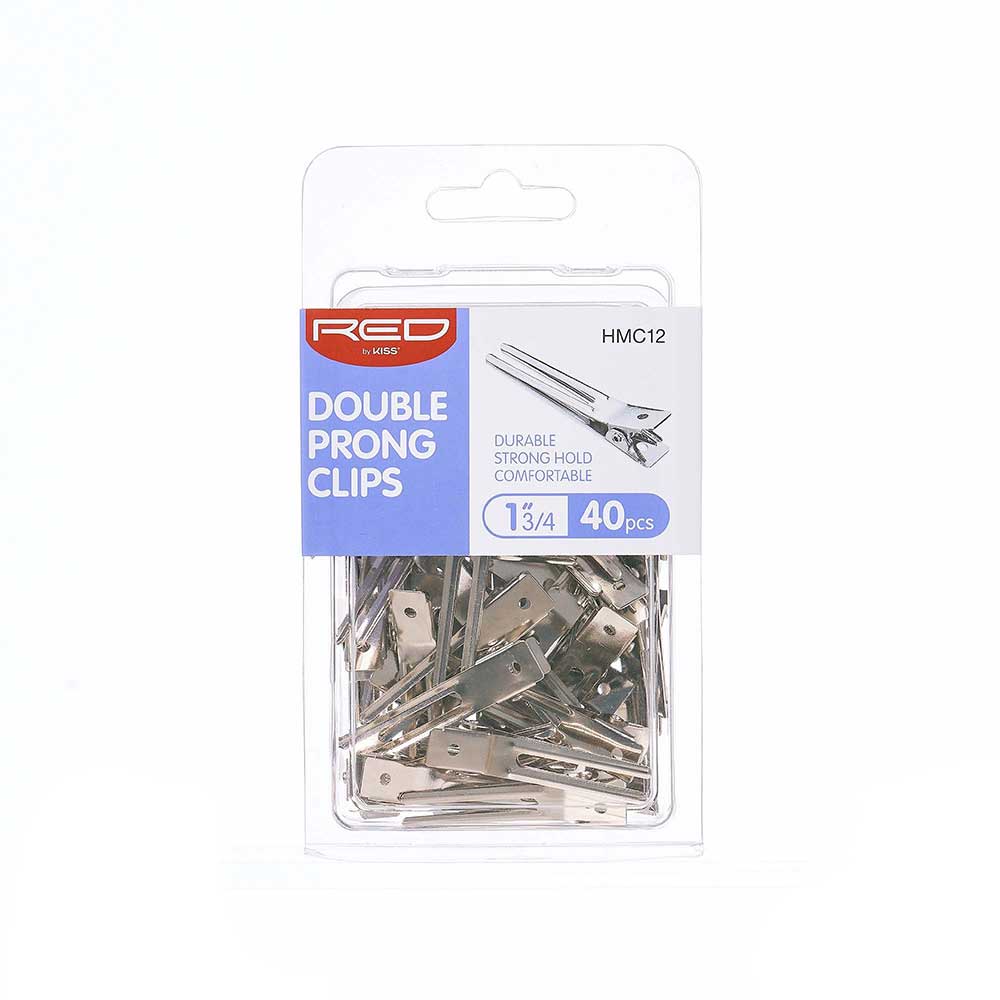 RED by KISS Silver Double Prong Clip 1 3/4" - 40pcs official pack
